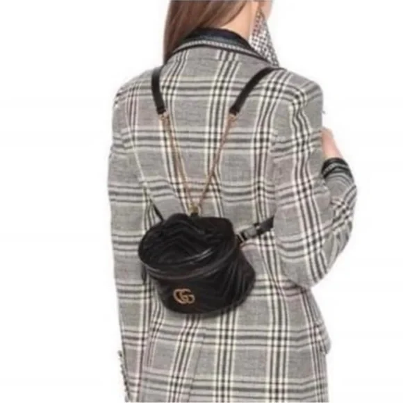 🖤💛 Gucci GG Marmont Matelasse Mini Backpack💛🖤 - Picture 15 of 15